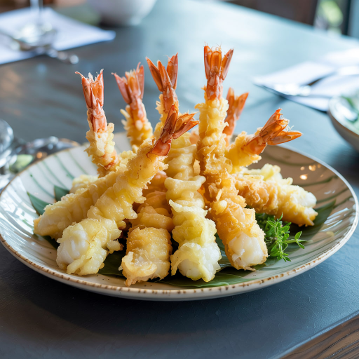 Тигровые креветки в хрустящей темпуре