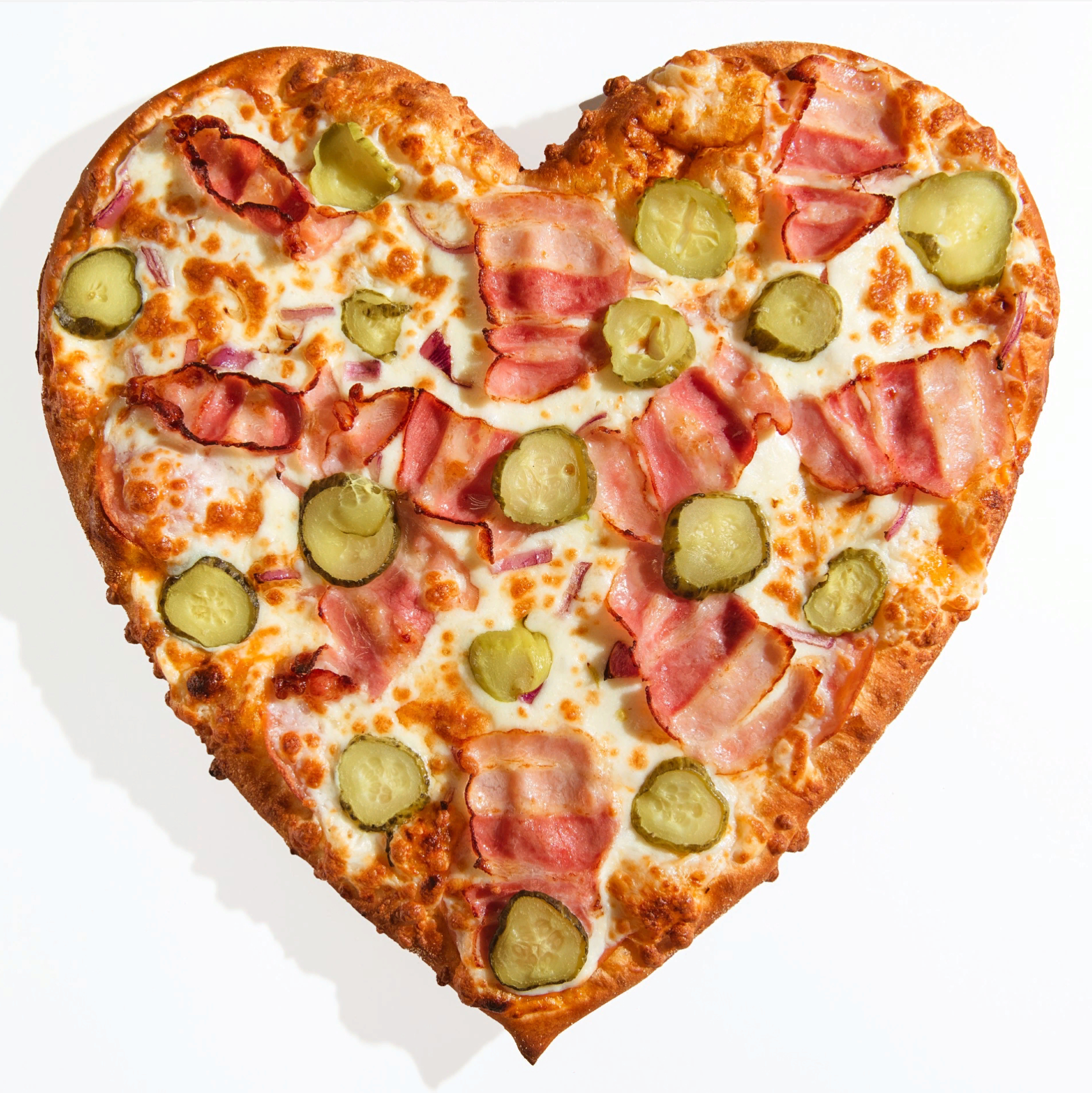 Пицца в виде сердечка