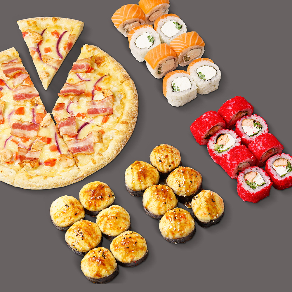 Комбо наборы пицца и суши. Суши да пицца Колтуши. Суши пицца. Суши да пицца Колтуши верхняя.